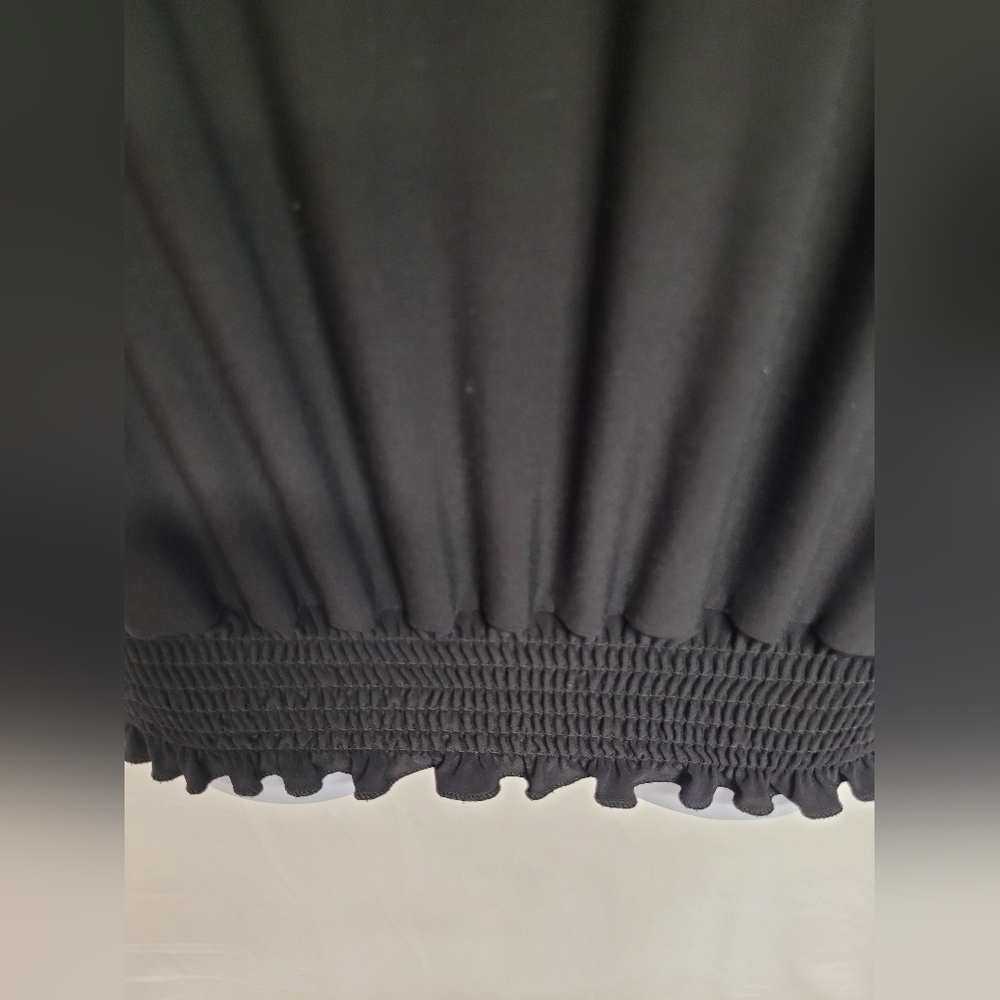White House Black Market XS Slinky Stretch Top Elastic Neck Waist Sleeve & Ends - Picture 2 of 5